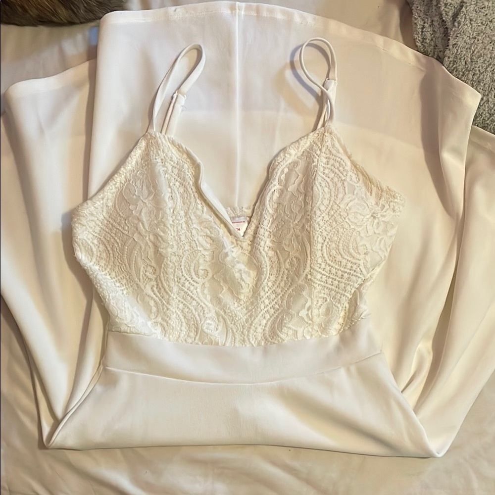 No Boundaries Cream Lace Detail Dress
